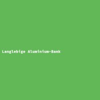 Langlebige Aluminium-Bank