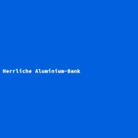 Herrliche Aluminium-Bank