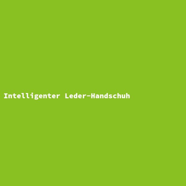 Intelligenter Leder-Handschuh